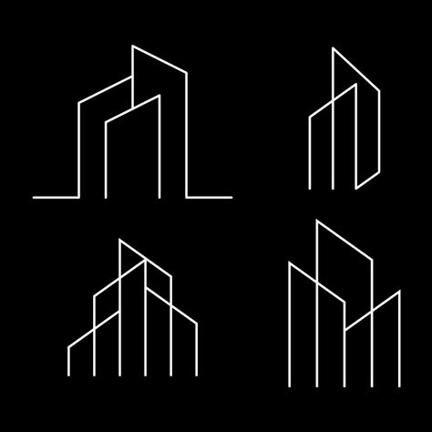 Logo Building Company, Architect Symbol, Luxury Identity, Building Company Logo, Building Line Art, Building Outline, Icon Architecture, Committee Logo, Apartment Logo