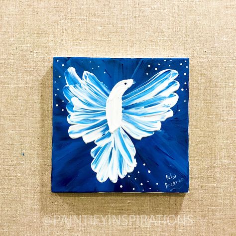 😍😍😍 White Dove Spoon Painting Easy Art for beginners 😉 | 😍😍😍 White Dove Spoon Painting Easy Art for beginners 😉 | By Paintify Easy Art For Beginners, Spoon Painting, Easy Acrylic Painting, Art For Beginners, Painting Easy, White Dove, Easy Art, Simple Acrylic Paintings, White Doves