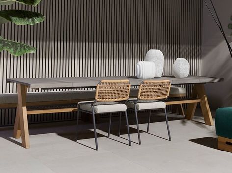 JOI | Table Blend Collection By Meridiani design Andrea Parisio Modern Outdoor Dining Sets, Modern Outdoor Dining, Balcony Table And Chairs, Industrial Dining Table, Industrial Dining, Outdoor Tables And Chairs, Large Dining Room, Patio Dining Table, Aluminum Table