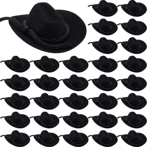 PRICES MAY VARY. Package Listing: the package comes with 36 pcs of mini cowboy hats for crafts, enough quantity to satisfy your various doll decoration needs and replacement demands, you can also share them with others Quality Material and Mini Size: adopting quality flocking material, mini cowgirl hat is safe and reliable, light but sturdy, will not easily break, which can be applied for a long time with confidence; Each measures about 6 x 5.04 x 2 cm/ 2.36 x 1.98 x 0.79 inch, compact and small Mini Cowboy Hats, Mini Cowboy Hat, Mini Cowboy, Mini Liquor Bottles, Western Party, Western Parties, Cowgirl Western, Craft Wedding, Dollhouse Decor