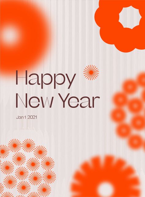 Happy New Year on Behance New Year Typography, Chinese New Year Poster, Chinese New Year Design, New Year Illustration, Happy New Year Design, New Years Poster, New Year Designs, New Year Greetings, Happy Chinese New Year