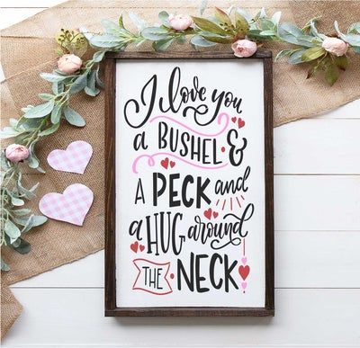 Hug Around The Neck, A Bushel And A Peck, Bushel And A Peck, Valentines Games, Valentines Sign, Stencil Design, Valentines Ideas, Wall Stencils, My Funny Valentine