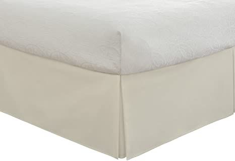 FRESH IDEAS Classic 14” Drop Length, Pleated Styling Bedding Tailored Bedskirt, King, Ivory Styling Bedding, Tailored Bedskirt, Ivory Bed, Upholstery Pins, Box Spring Cover, Bed Skirts, Dust Ruffle, White Platform, Bed Skirt