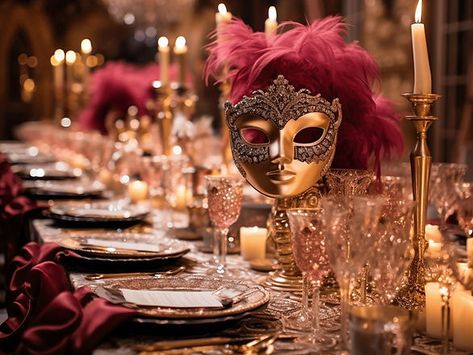 Large Masquerade Mask, Eyes Wide Shut Theme Party, 18th Birthday Masquerade Party, Masquerade Centerpieces Quinceanera, Elegant Masquerade Party, Masquerade Party Table Settings, Venetian Masquerade Ball Decorations, Christmas Masquerade Ball, Masquerade Mask Centerpiece