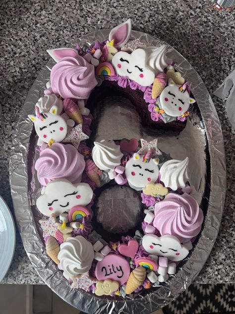 6 Birthday Cake Girl, Birthday Cake 6th Girl, 6th Birthday Girl Cake, Birthday Cake For 6 Year Girl, 6th Birthday Cake Girl, Girls 6th Birthday Cake, Sixth Birthday Theme, 6 Birthday Cake, Unicorn Number Cake