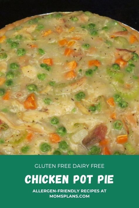 Gluten Free Dairy Free Chicken Pot Pie Recipe Chicken Pot Pie Recipe Dairy Free, Dairy Free Quiche Recipes, Gluten Free Pot Pie, Dairy Free Chicken Pot Pie, November Meals, Dairy Free Thanksgiving Recipes, Gluten Free Chicken Pot Pie, Dairy Free Thanksgiving, Chicken Pot Pie Recipe