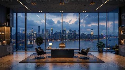 Office With City View, Architect Wallpaper Desktop, Office Big Window, Office Background For Editing, Ceo Office Interior Design, Happy Heavenly Birthday Dad, Office Skyscraper, Ceo Office Design, Author Aesthetic