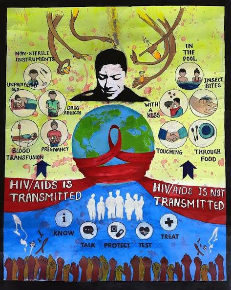 Aids Day Poster Competition, Aids Day Poster Quotes, Poster On Aids Awareness, Aids Day Drawings, World Aids Day Poster Drawing, Aids Day Poster Design, Hiv Awareness Posters, Hiv Aids Art Poster Drawing, World Aids Day Poster Ideas