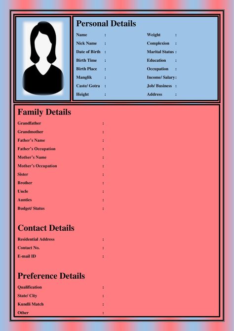 Here is the Preview of Indian Marriage Bio-data Word Format for Girl   Bio-data Format ... Read moreIndian Marriage Bio-data Word Format for Girl The post Indian Marriage Bio-data Word Format for Girl appeared first on TechGuruPlus.com. Bio Data Format For Student, Bio Data For Marriage, Indian Marriage, Bio Data, Masters In Business Administration, Excel Tutorials, Youtube Channel Art, Marital Status, Business Administration