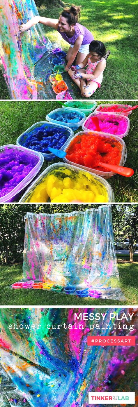 Gel Paint, Sensory Art, Messy Play, Three Ingredient, Paint Art, Hair Painting, Outdoor Art, Outdoor Play, Art Project