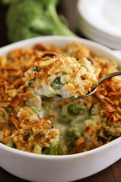 Crispy Fried Onions, Broccoli And Cheddar, Easy Broccoli, Vegetable Casserole, Recipe Cookbook, Cheese Casserole, Crispy Onions, Broccoli Casserole, Broccoli Cheddar