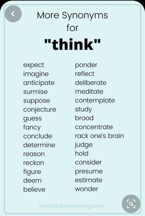 Synonyms for Think Worksheets For High School Students, Tabel Periodik, Ielts Academic, Tatabahasa Inggeris, Materi Bahasa Inggris, Writing Inspiration Tips, Writing Prompts For Writers, Writing Dialogue Prompts, Essay Writing Skills