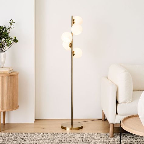 Modern Standing Lamps, Tower Light, Smart Bulbs, Glass Floor Lamp, Glass Floor, Room Planner, Brass Floor Lamp, Led Floor Lamp, Standing Lamp