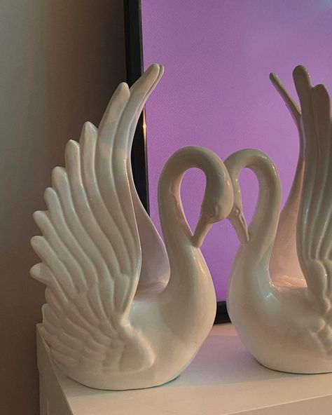 White Aesthetic Heart, Swan Room Decor, Swan Room, Love Swans, Rooms Decoration, Aesthetic Heart, Fairy Aesthetic, Cute Bedroom Decor, White Swan