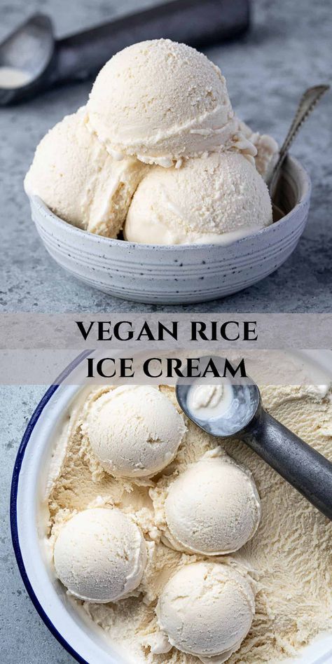 Rice Milk Ice Cream Recipe, Vegan Coconut Rice Pudding, Rice Ice Cream, Oatmeal Ice Cream, Raw Vegan Ice Cream, Bananas Foster Ice Cream, Silken Tofu Ice Cream, Ice Cream Vegan, Tofu Ice Cream