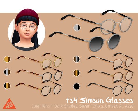 Simson Glasses - TAMO Sims 4 Kids Accessories, Ts4 Kids, Sims 4 Cc Kids Clothing, Play Sims 4, Pelo Sims, Sims 4 Children, Sims 4 Mm Cc, Sims 4 Game Mods, Sims 4 Cc Makeup