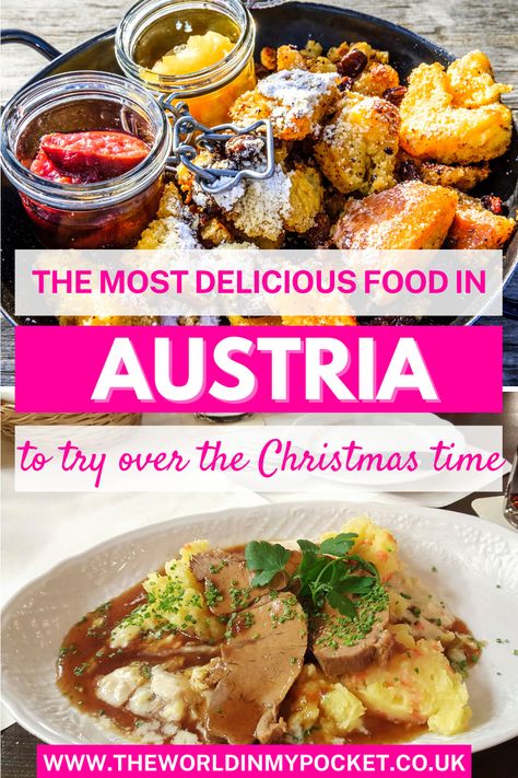 What to eat in Austria for Christmas | Austrian Christmas foods | Austrian typical food | Traditional food in Austria | Traditional Christmas food in Austria | Food in Austria | austria christmas food | Christmas market food | Austria Christmas market food | what to eat in austria for christmas | what to eat in the christmas market in austria | what to eat in an austrian christmas market | Austrian Christmas Traditions, Austrian Christmas Recipes, Austrian Christmas Market, Christmas Around The World Food, Christmas Market Food, Xmas Foods, Austrian Christmas, Austria Christmas, Austria Food