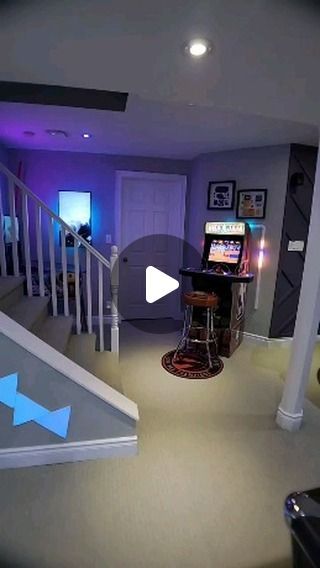 NFL Blitz Legends Arcade Machine Man Cave Game Room Ideas, Small Video Game Room, Home Arcade Room Ideas, Arcade Room In House, Home Arcade Room, Family Game Rooms, Game Room Arcade, Arcade 1up, Basement Game Room