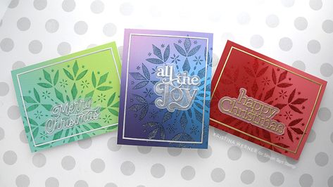 Kristina Werner, Fun Holiday Cards, Simon Says Stamp Blog, Bee Creative, Easy Cards, Mandala Stencils, Fun Cards, Making Spirits Bright, Cardmaking And Papercraft