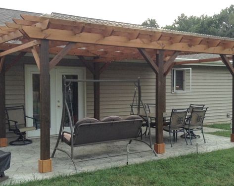 Covered Pergola Plans 12'x32' 8 Post Build DIY | Etsy New Zealand Diy Outside Patio, Backyard Shelter, Terrace Cover, Pergola Plans Design, Pergola Diy, Deck Backyard, Patio Pergola, Pergola Ideas, Modern Pergola