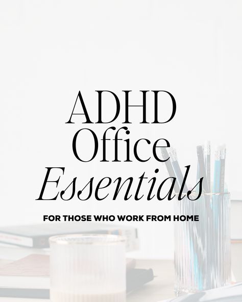 Our favorite work from home office essentials that are perfect for those with ADHD or OCD. Stay organized and productive on a budget. ADHD Home Office | ADHD Business Owner | Mental Health Awareness | ADHD Awareness Work From Home Productivity, Neurodivergent Home Office, Productive Office Space, Work From Home Organization, Work From Home Essentials, Work Desk Organization, Office Wellness, Home Office Essentials, Office Productivity