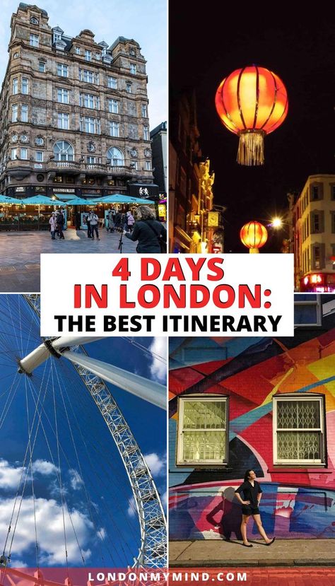 Looking to spend 4 days in London? Here's the perfect 4-day London itinerary to help you plan your trip! 4 Days In London, Long Weekend Trips, London Bucket List, London Itinerary, Travel Guide London, Trip To London, Weekend Itinerary, Things To Do In London, Visit London