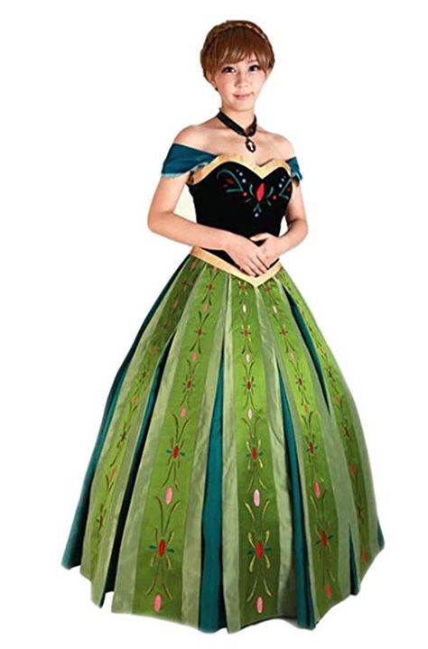 Amazon.com: Mordarli Women's Frozen Princess Anna Dress Cosplay Costume Fancy Dress: Clothing Princess Anna Costume, Anna Coronation Dress, Princess Anna Dress, Princess Fancy Dress, Anna Costume, Coronation Dress, Christmas Cosplay, Lehenga Red, Plus Size Costumes