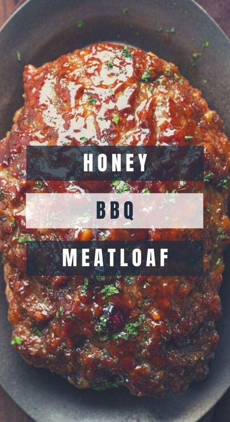 Bbq Glazed Meatloaf, Honey Barbecue Meatloaf, Beef Pork Meatloaf, Pork And Beef Meatloaf Recipes, Meatloaf With Ground Pork, Meatloaf With Beef And Pork, Fall Meals With Ground Beef, Honey Bbq Meatloaf, Beef And Pork Meatloaf Recipes