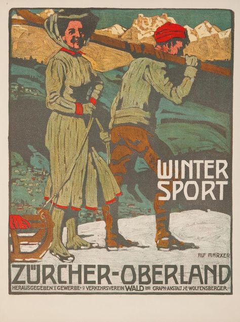 Winter Sport (1920) | von Susanlenox Skiing Vintage, Skiing Art, Vintage Ski Posters, Antique Statue, Ski Posters, Sport Art, Art Print Display, Winter Sport, Vintage Ski