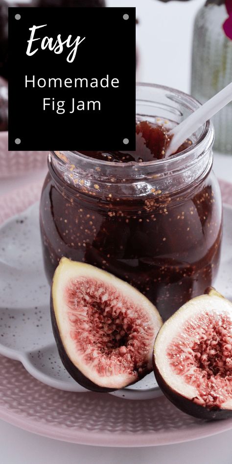 This classic recipe for Fig Jam is made with sweet, ripe fruit at the height of their season. It is the ultimate way to preserve this soft and sweet autumnal fruit to enjoy throughout the months ahead. To make this jam, you will use only four ingredients: fresh figs, sugar, lemon juice and just a small amount of water. This is a must-try jam that captures the honeyed sweetness of this special fruit. It is made without the addition of pectin. Fresh Fig Jam Recipe, Recipes With Fresh Figs, How To Make Fig Jam, Mission Fig Recipes, Fig Jam Recipes, Fig Jam Uses, Fig Recipes Fresh, Fig Preserves Recipe, Figs Recipes