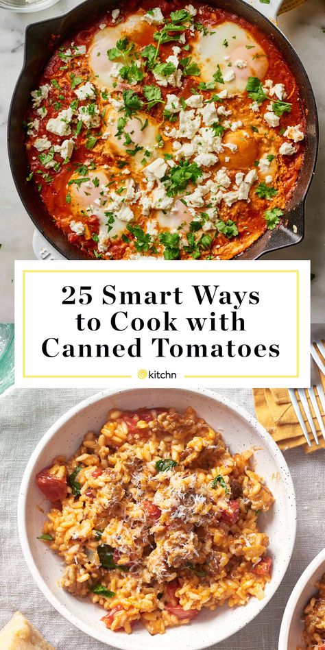 Meals With Canned Vegetables, Recipes With Tomato Sauce Healthy, Tin Tomatoes Recipes, Recipes With Canned Tomatoes Meals, Dice Tomatoes Recipes, Chicken Canned Tomato Recipes, Pasta Sauce With Canned Diced Tomatoes, Too Many Tomatoes Recipes For, Meals With Diced Tomatoes