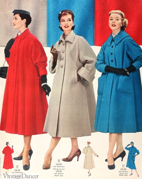 1950s Coats and Jackets History 50s Winter Coat, 1950s Winter Coat, 1950 Winter Fashion, 50s Winter Fashion, 1950s Winter Fashion, Letters Aesthetic, 1960s Fashion Women, 1950s Coat, Nurse Ratched