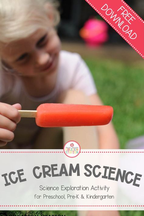 Take learning outside with this fun summer science experiment that focuses on states of matter. All you need is ice cream or a popsicle! See how fast the heat from the sun can melt your treat and log your observations on this free printable. #summer #experiments #science Summer Experiments, Science Inspiration, Summer Science Experiments, Learning Outside, Education Printables, Steam Kids, Mathematics Activities, Crazy Weather, Scientific Thinking