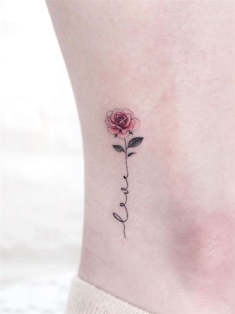 To give you some rose tattoos inspiration, we have found 30 simple and small rose tattoo ideas for women. If you are looking for tiny tattoos which are suitable for you, you can browse our website from time to time. #rosetattoos #smalltattoos #womentattoos #tinytattoos I Love You Rose Tattoo, Peace Rose Tattoo, Small Pink Rose Tattoo, Small Rose Tattoos For Women, Simple Rose Tattoos, Rose And Heart Tattoo, Small Rose Tattoo On Wrist, Small Rose Tattoo Ideas, Rose Ankle Tattoo