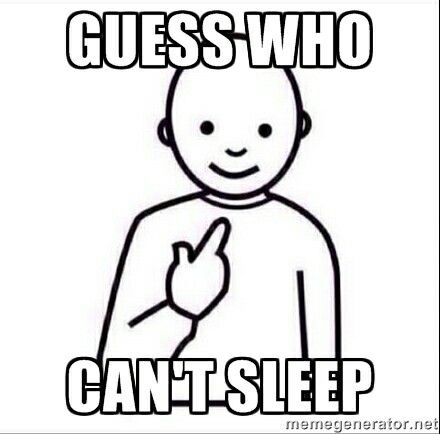 Guess Who Can't Sleep? Wet Meme, Cant Sleep Meme, Cant Sleep Quotes, Sleep Meme Funny, Sleep Meme, Sleep Quotes, Vacation Humor, Work Tomorrow, Sleep Funny