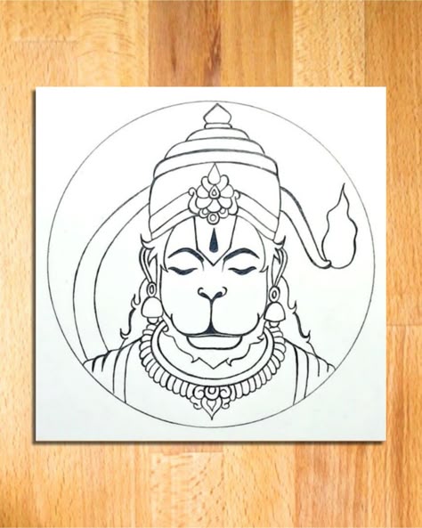 How to Draw Hanuman Ji in Circle | Easy Bajrangbali Drawing Step by Step || lord hanuman drawing, how to draw lord hanuman, how to draw bajrangbali, lord hanuman pencil drawing, easy drawing of lord hanuman, bajrangbali line art, lord hanuman drawing ideas, art videos, god drawing, pencil drawing, simple drawing, line arts, drawing tutorial, vivek art academy. Hanuman Ji Canvas Painting Easy, Lord Hanuman Drawing Easy, Hanuman Painting Acrylic On Canvas, Hanuman Simple Drawing, Hanuman Ji Drawing Pencil, Hanuman Ji Sketch Pencil Easy, Hanuman Ji Drawing Sketch Easy, Hanuman Painting Easy, Hanuman Ji Painting On Canvas