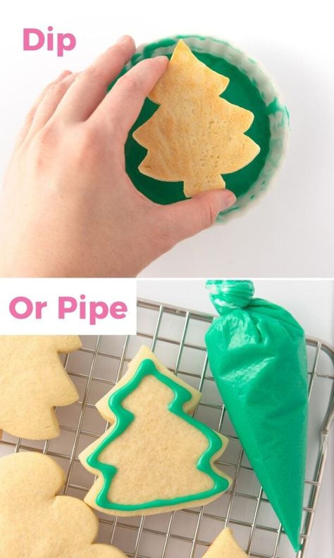 Christmas Cookie Frosting, Easy Icing, Coconut Icing, Glaze Icing, Cookie Icing Recipe, Coloured Icing, How To Make Icing, Cake Frosting Recipe, Sugar Cookie Icing