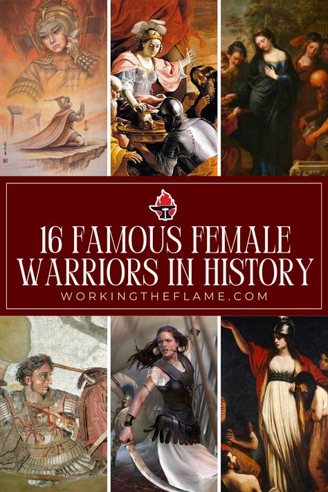 Unveil the tales of courage and strength with our collection of 16 famous female warriors from across the globe! Explore the legendary exploits and enduring legacies of these formidable women who defied convention and led armies into battle. Perfect for history enthusiasts and those inspired by the fearless spirit of warrior queens throughout history.   #FemaleWarriors #WarriorQueens #Female #Warriors #Swords #Blade #Bladesmithing #History #Blacksmithing #Craftsmanship #WorkingTheFlame Female Warriors, Female Historical Figures, Nancy Wake, Battle Of Salamis, Warrior Symbols, Greek Warriors, Cyrus The Great, Greek Warrior, Warrior Queen