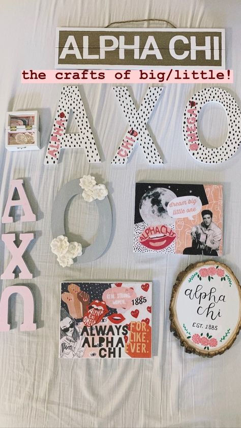 Big Little Sorority Gifts, Diy Big Little Gifts, Big Little Bed Decorating Sorority, Big Little Baskets, Big Little Baskets Ideas, Diy Sorority Crafts, Sorority Little Gifts, Sorority Gifts Diy, Big Little Gift Ideas