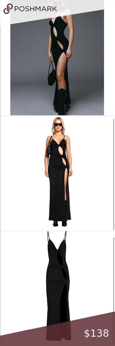 Iamgia dress Iamgia Dress, Iam Gia, Gia Dress, Black Cutout Dress, I Am Gia, Black Maxi, Cutout Dress, Black Maxi Dress, Thigh High