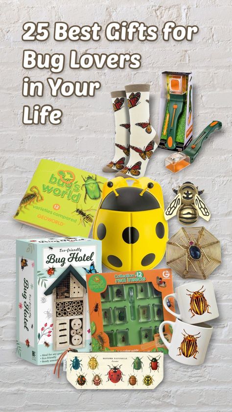 So, if you’re still thinking about what can be the perfect gift for your special bug lover, worry no more because we have come to the rescue! We have gathered 25 ideas for the best gifts for bug lovers below. The following list of gifts are created to help you find the perfect gifts for bug lovers. #giftsforbuglovers #giftsforbugloverskids Easter Basket Themes, Bug Gifts, Bug Activities, Bug Toys, Butterfly Habitat, Bug Hotel, Cool Bugs, Boy Diy, Beautiful Bugs