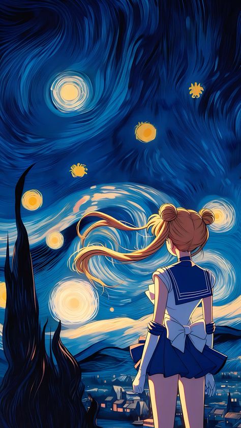 Arte Sailor Moon, Sailor Moon Stars, Sailor Moon Fan Art, Sailor Moon Aesthetic, Sailor Moon Usagi, Sailor Moon Manga, Sailor Moon Wallpaper, The Starry Night, Sailor Moon Character