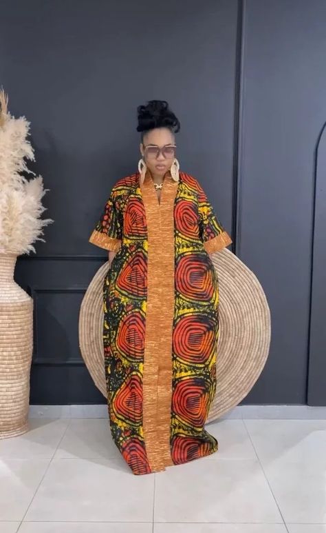 Ankara Long Maxi Gown Styles, Danshiki Style For Female, Casual Nigerian Outfits, Nigerian Dress Designs, Ankara Long Bubu Gown Styles For Women, Nigeria Bubu Gown Styles, Long Ankara Bubu Gown Styles 2024, Bubu Ankara Styles, Big Gowns For Women