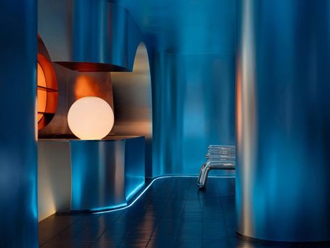 Boca Chica, Futuristic Bar, Interior Materials, Futuristic Space, Space Experience, 카페 인테리어 디자인, Dimensional Wall, Futuristic Interior, Bar Interior