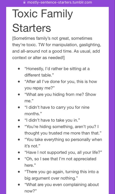 Gaslighting Writing Prompts, Toxic Family Prompts, Cheating Prompts, Blue Synonyms, Rp Starter Prompts, Toxic Writing Prompts, Backstory Ideas For Oc, Chapter Starters Writing Prompts, Rp Ideas Plot