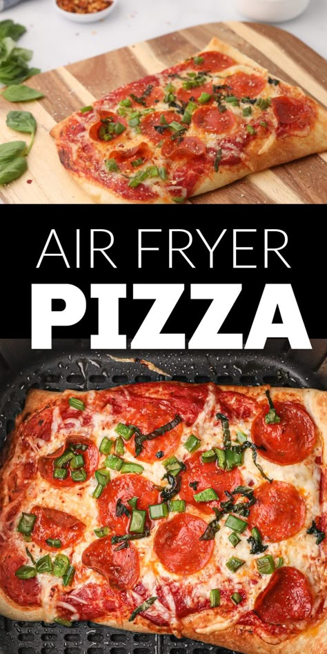 Cooking Homemade Pizza, Pizza In The Air Fryer, Air Fryer Pizza, Actifry Recipes, Air Fryer Oven Recipes, Air Fry Recipes, Easy Air Fryer, Air Fryer Dinner Recipes, Air Fryer Recipes Easy