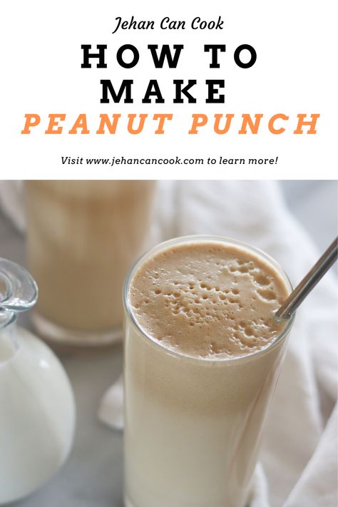 Caribbean Peanut Punch is a great way to enjoy @Milk. #ad #Realmilkmoment #lovewhatsreal Peanut Punch Jamaican, Peanut Punch Recipe Trinidad, Peanut Punch Recipe, Caribbean Meals, Jamaican Drinks, Guyana Food, Peanut Punch, Guyanese Food, Trinidad Food