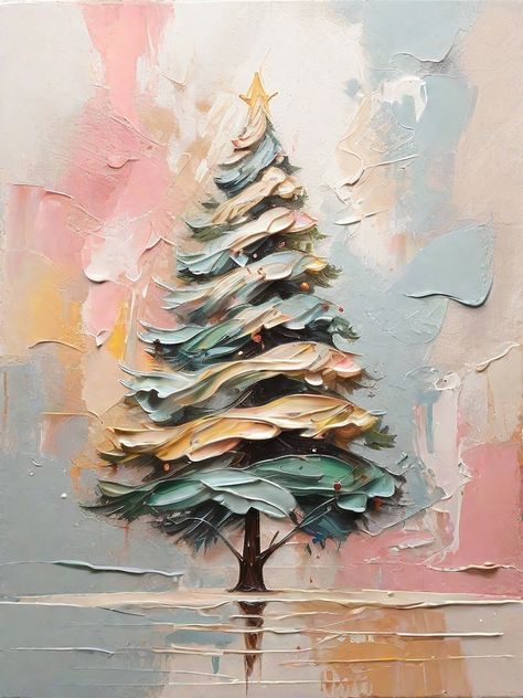 Leonardo Diffusion XL Abstract oil painting of Christmas tree 2 Texture Christmas Art, 3d Tree Painting, Textured Christmas Tree Painting, Spackle Art Christmas, Christmas Textured Art, Christmas Tree Painting Canvases, Abstract Christmas Painting, Christmas Abstract Art, Abstract Christmas Art