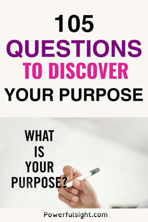 Questions to Discover Your Purpose Passion In Life, Finding Your Purpose, Find Your Purpose, Purpose In Life, Mentally Strong, Fulfilling Life, Life Purpose, Self Improvement Tips, Achieve Your Goals