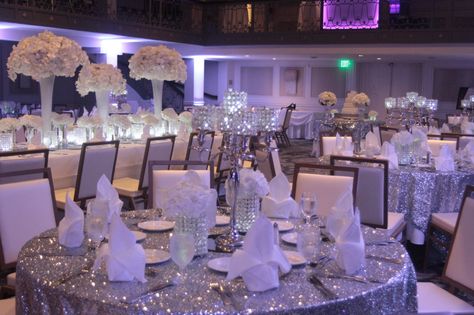 Bling Wedding Theme, Bling Wedding Decorations, Royalty Wedding Theme, Silver Wedding Reception, Bling Theme, Posh Wedding, Whimsical Wedding Decorations, San Antonio Wedding, Wedding Consultant